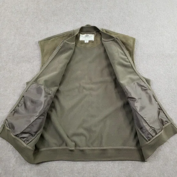 Boyt Harness Company Vest Men‎ 3XL Green Fleece Full Zip Shoulder Patch Shooting